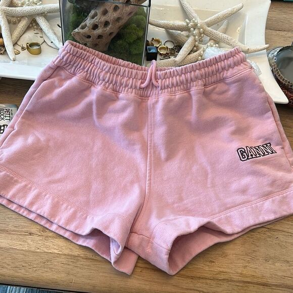 Ganni pink shorts athletic sweatshirts size M - Picture 1 of 6